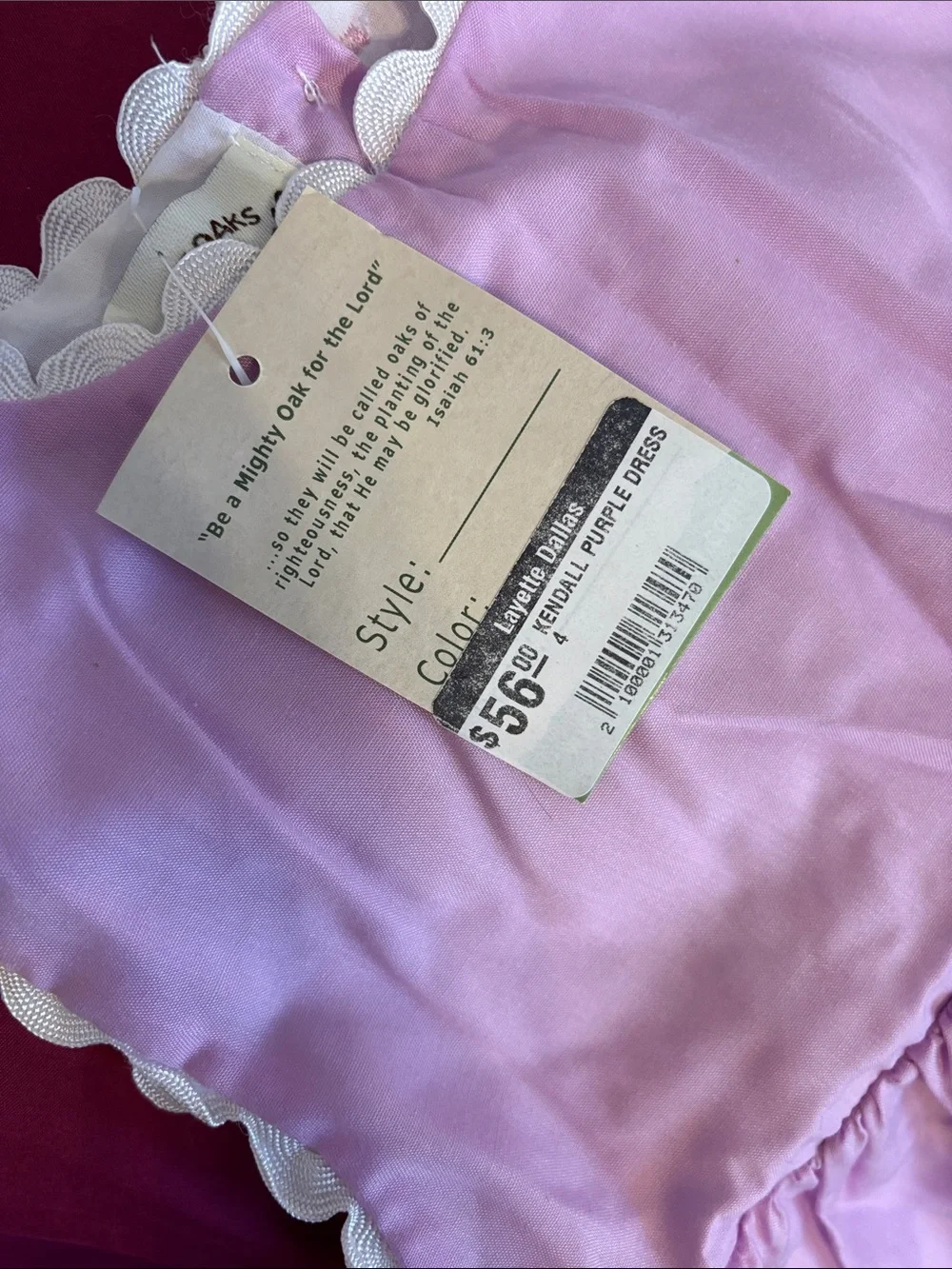 The Oaks Apparel Co. light purple